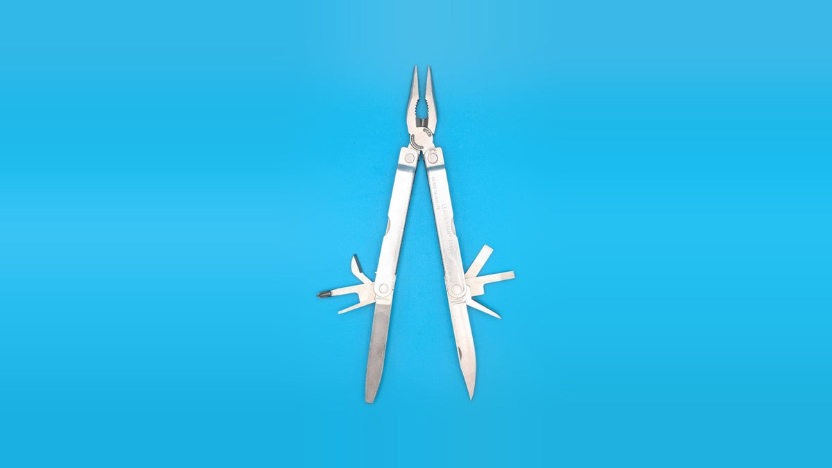 Pre-owned Leatherman PST multi-tool, fully open