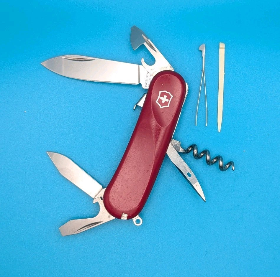 Victorinox EVO S101 Locking Blade Red Swiss Army Knife Multi Tool!