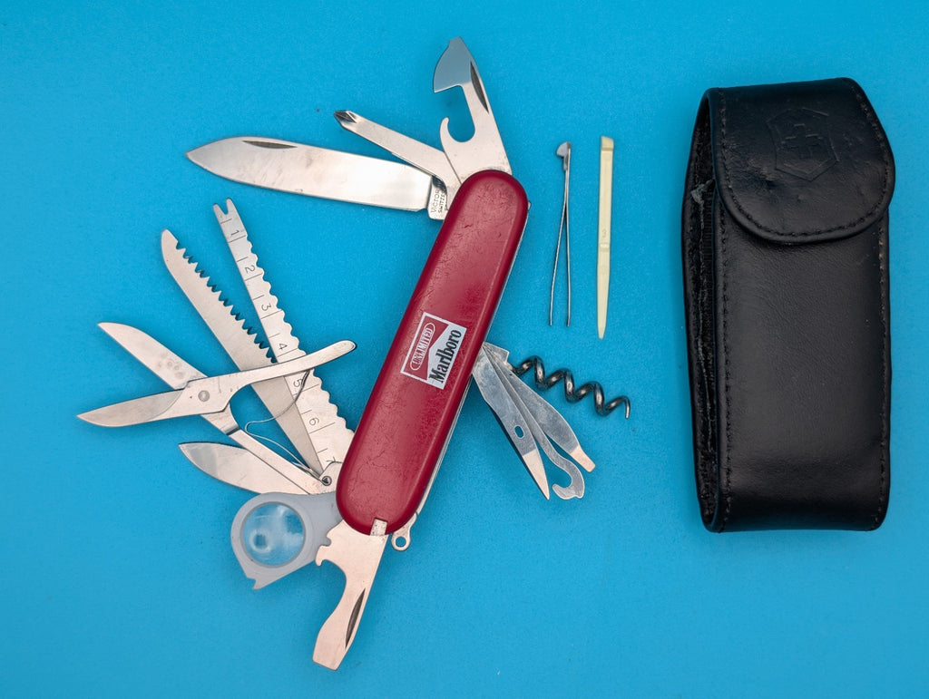 Victorinox Outdoorsman Marlboro Unlimited Swiss Army Knife Multi Tool! W/SHEATH!
