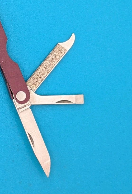 Leatherman Micra Multi-Tool, Knife, Scissors, Key Ring, Maroon!