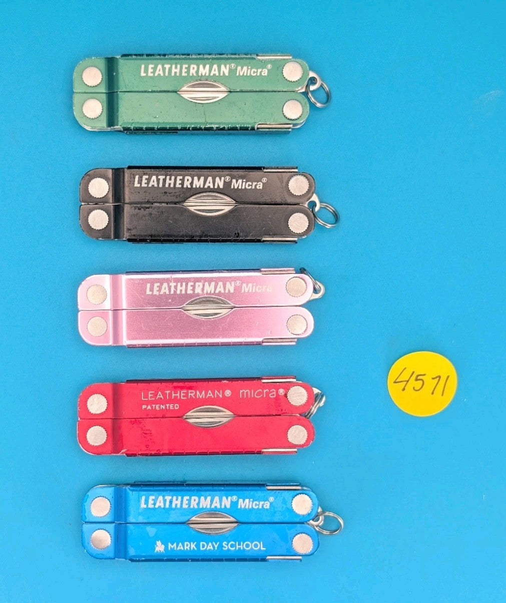 Leatherman Micra Multi-Tool Knife Scissors Key Ring! MIXED COLORS! LOT OF 5!