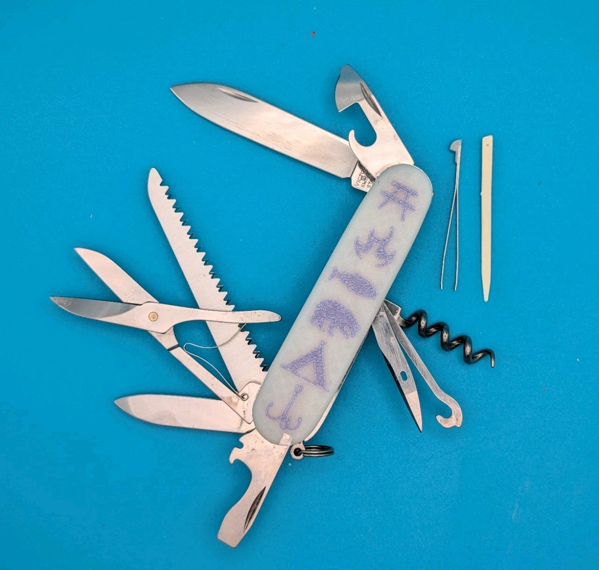 Custom Victorinox Huntsman Glow in the Dark Swiss Army Knife Multi Tool!