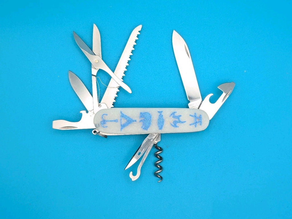 Custom Victorinox Huntsman Glow in the Dark Swiss Army Knife Multi Tool!