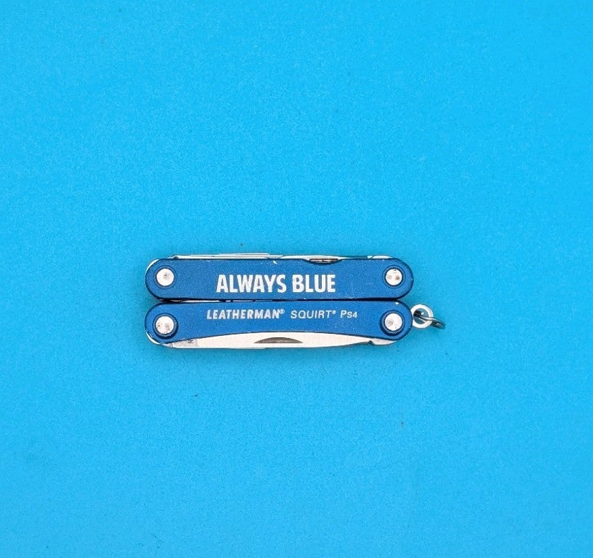 Leatherman SQUIRT PS4 Multi-Tool With Pliers Scissors Knife BLUE!