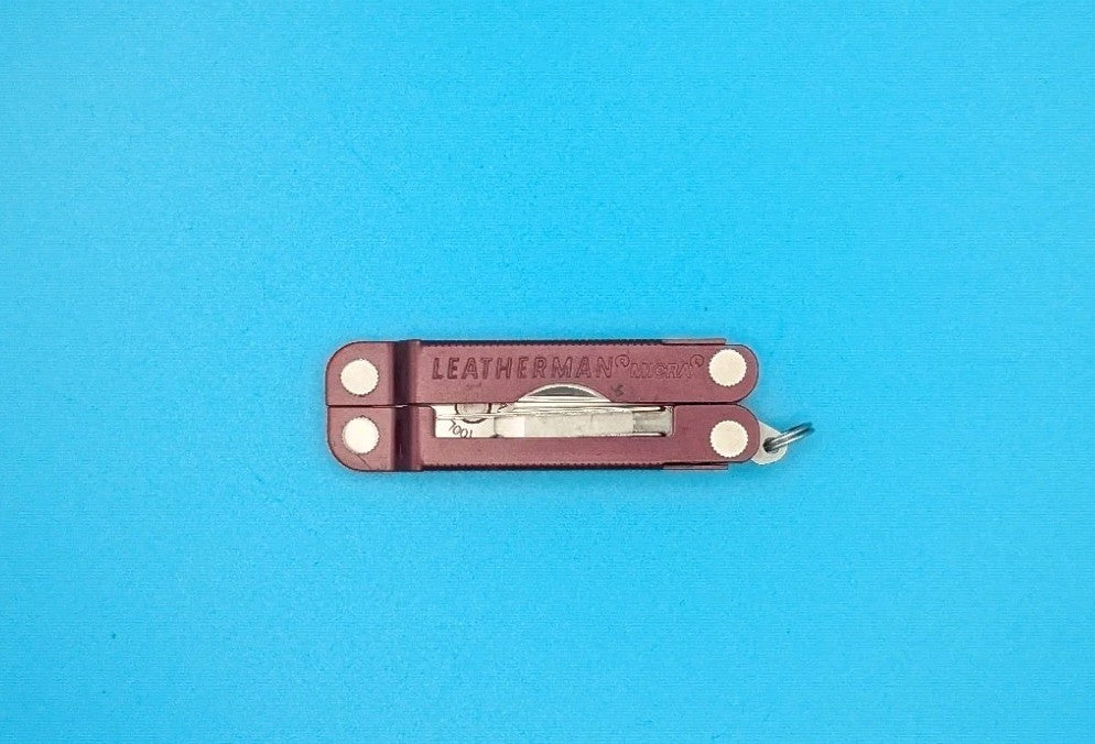 Leatherman Micra Multi-Tool, Knife, Scissors, Key Ring, Maroon!