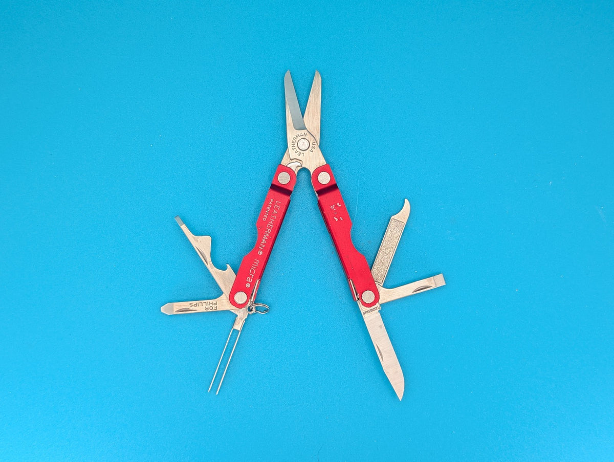 Leatherman Micra Multi-Tool Knife Scissors Key Ring! MIXED COLORS! LOT OF 5!