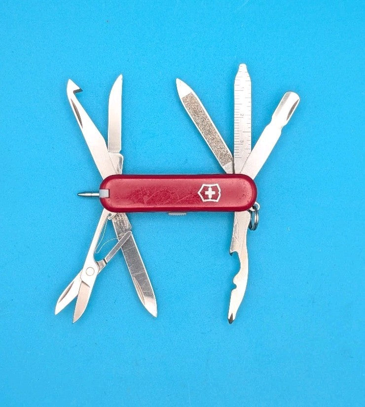 Victorinox MiniChamp Swiss Army Knife Multi Tool! RED! *ETHAN*