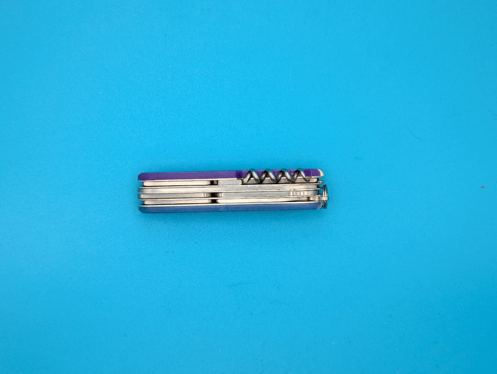 Custom Victorinox Huntsman Blue & Purple Glow in the Dark Swiss Army Knife! 91mm