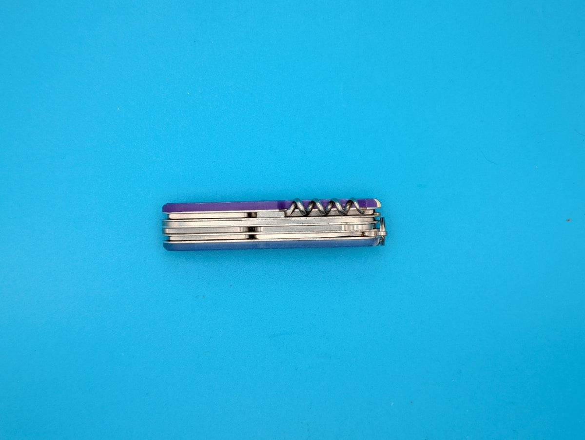 Custom Victorinox Huntsman Blue & Purple Glow in the Dark Swiss Army Knife! 91mm
