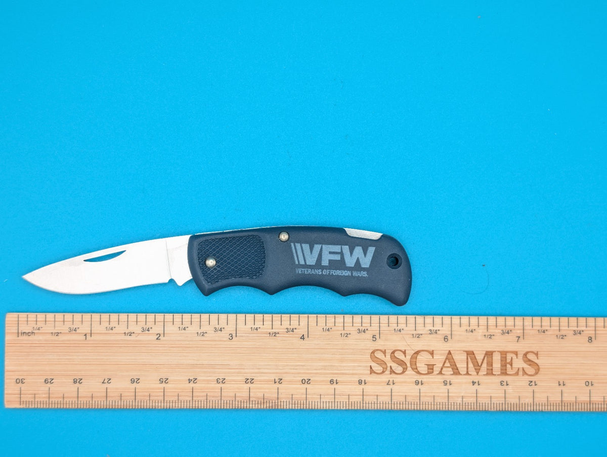 Cutco 1886 Plain Edge Blade USA Lockback Knife! Blue Handle!