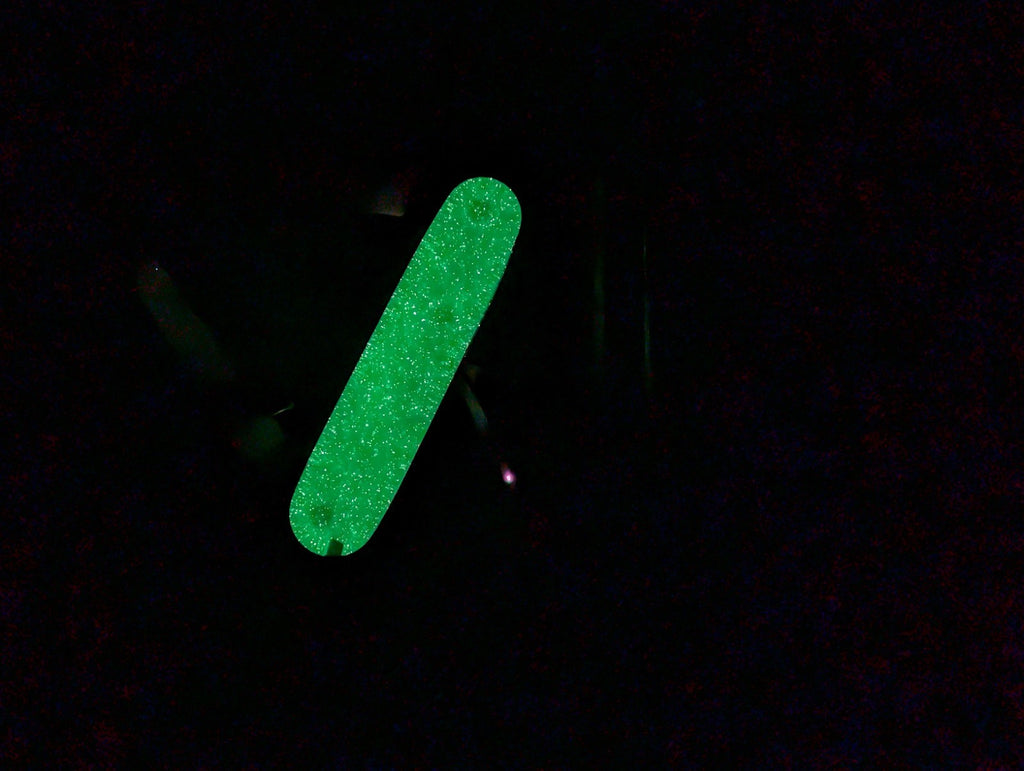 Custom Victorinox Trail Guide Swiss Army Knife! Firefly Green Glowing Scales!