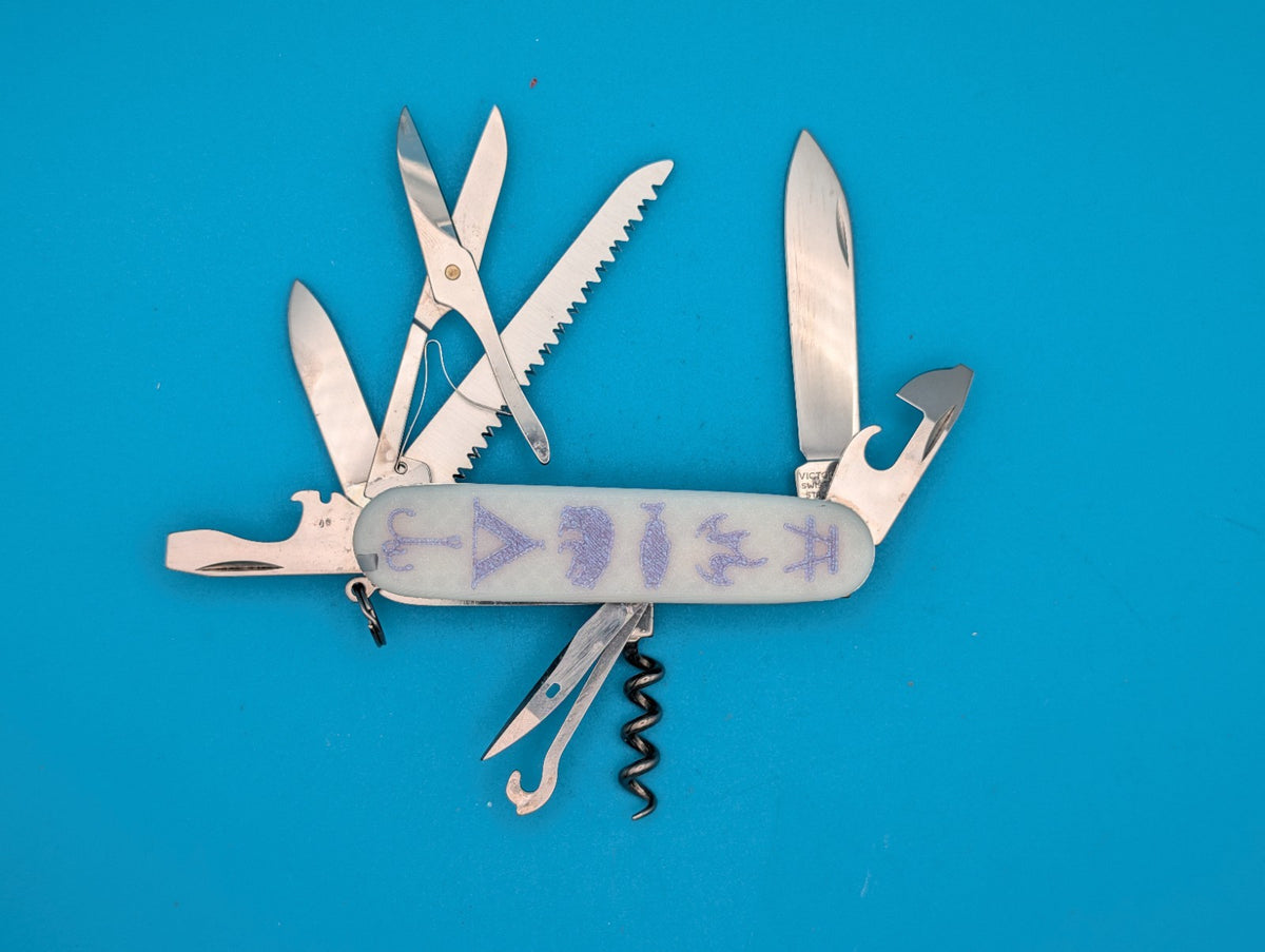 Custom Victorinox Huntsman Glow in the Dark Swiss Army Knife Multi Tool!