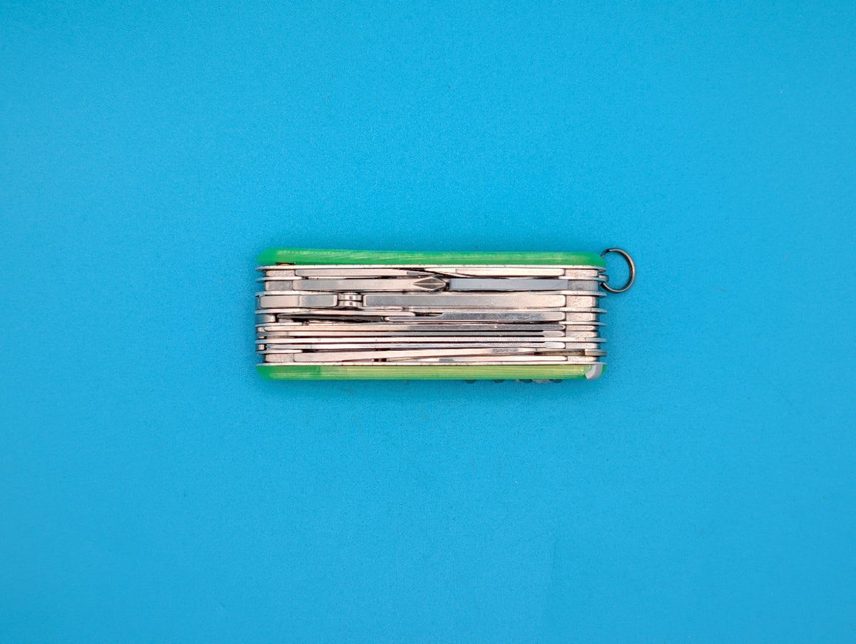 Custom Victorinox SwissChamp Firefly Green Glow in the Dark Knife Multi-Tool!