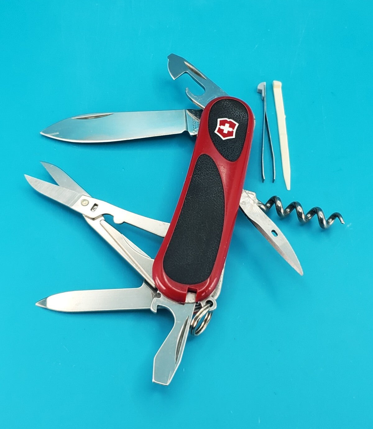 Victorinox Delemont EVOGRIP 14 Red & Black Swiss Army Knife Multi Tool!