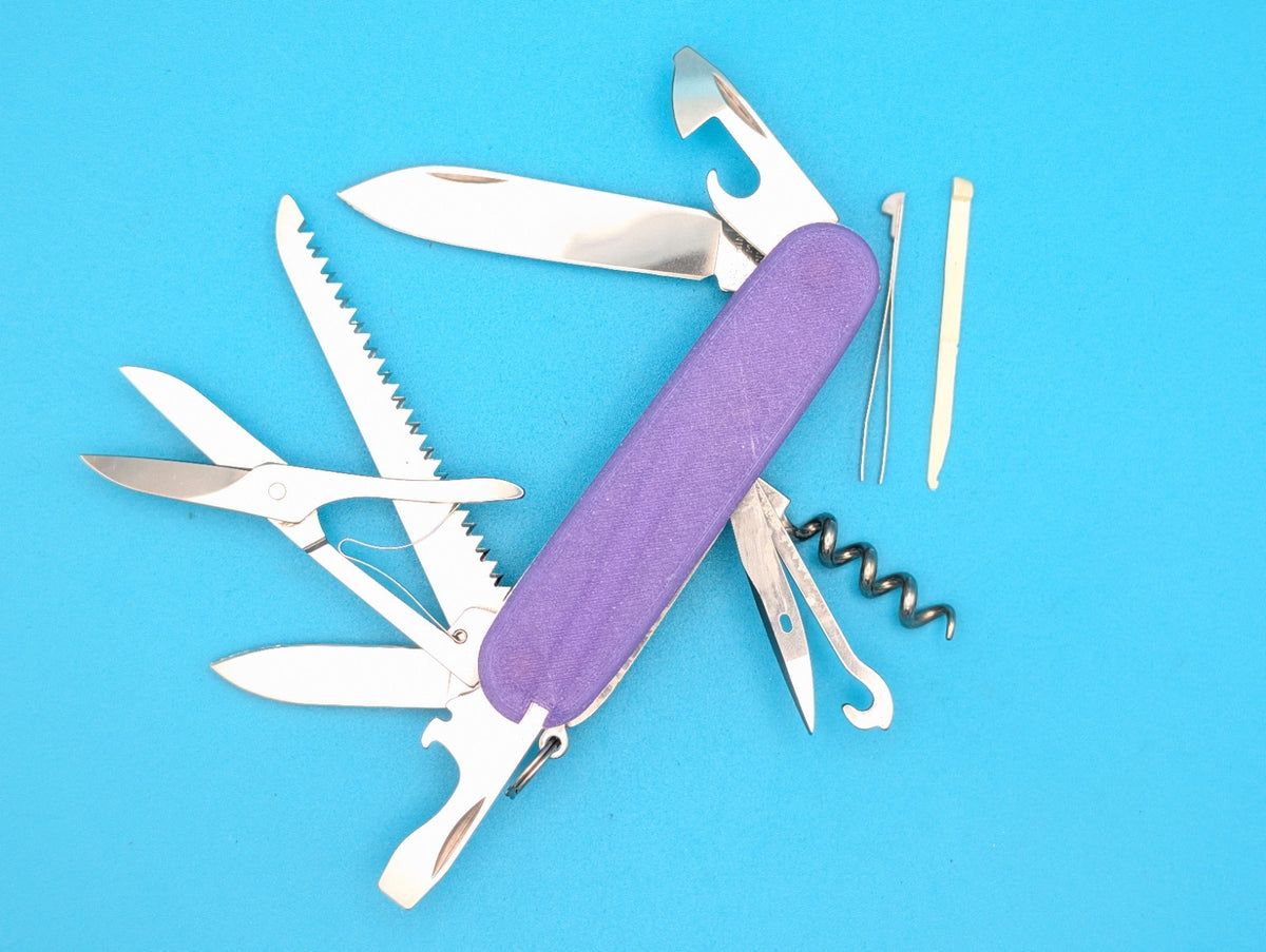 Victorinox Huntsman Electric Purple Glow in the Dark Swiss Army Knife! 91mm