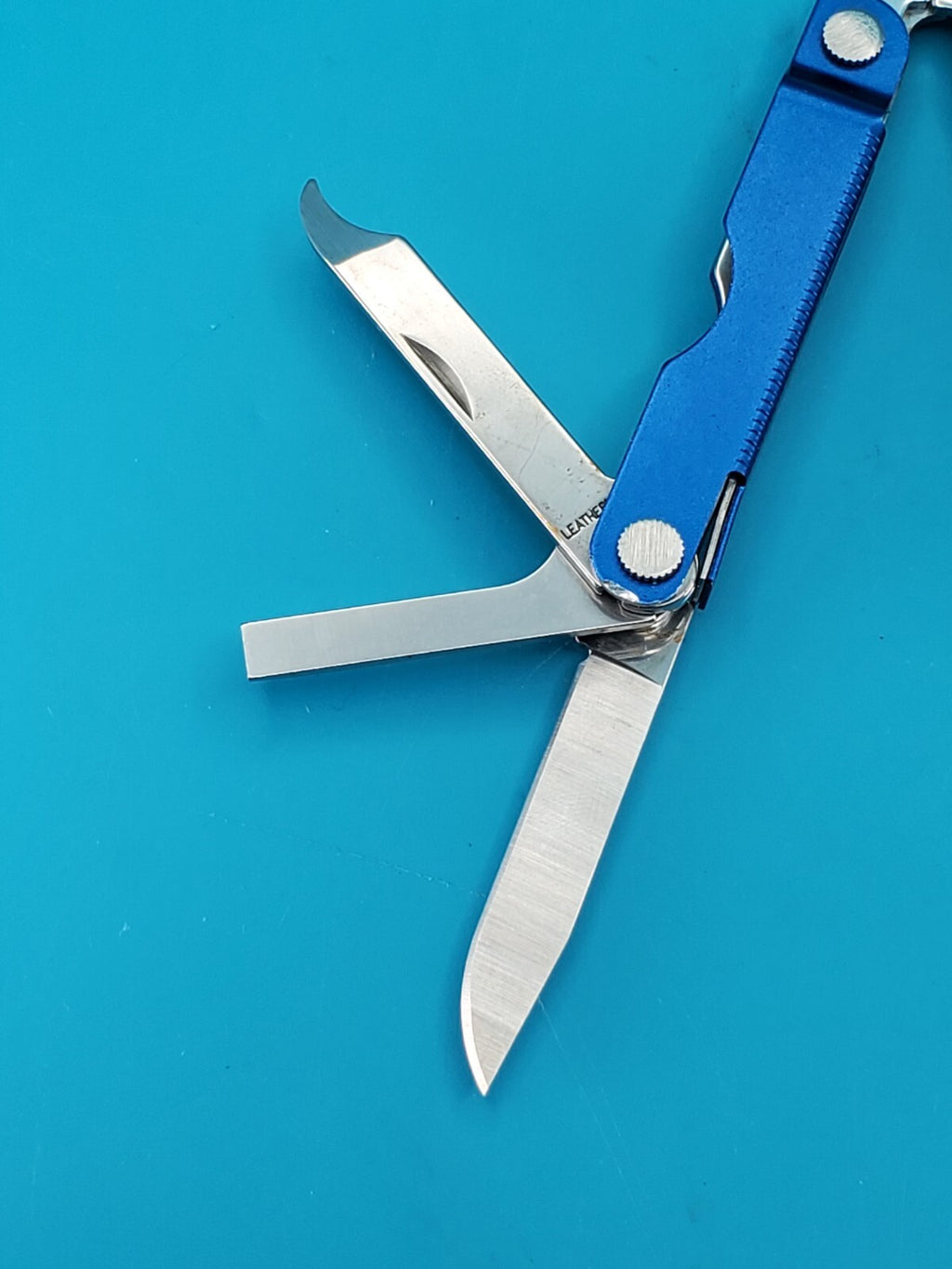 Leatherman Micra Multi-Tool, Knife, Scissors, Key Ring, Blue