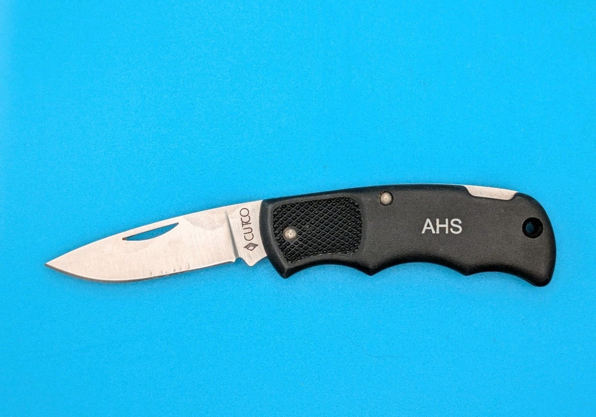 Cutco 1886 Plain Edge Blade USA Lockback Knife! Black Handle!