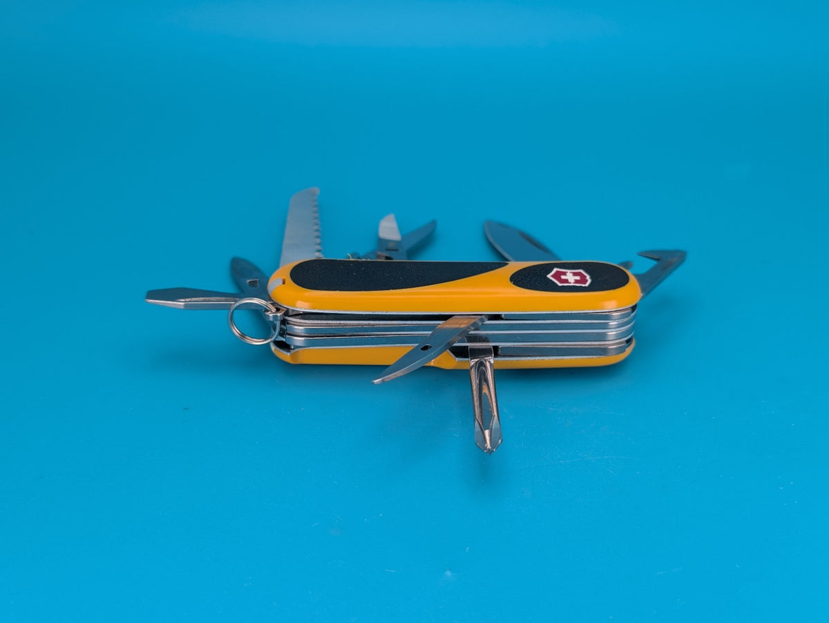 Victorinox EvoGrip S18 Yellow & Black Swiss Army Knife Multi Tool!
