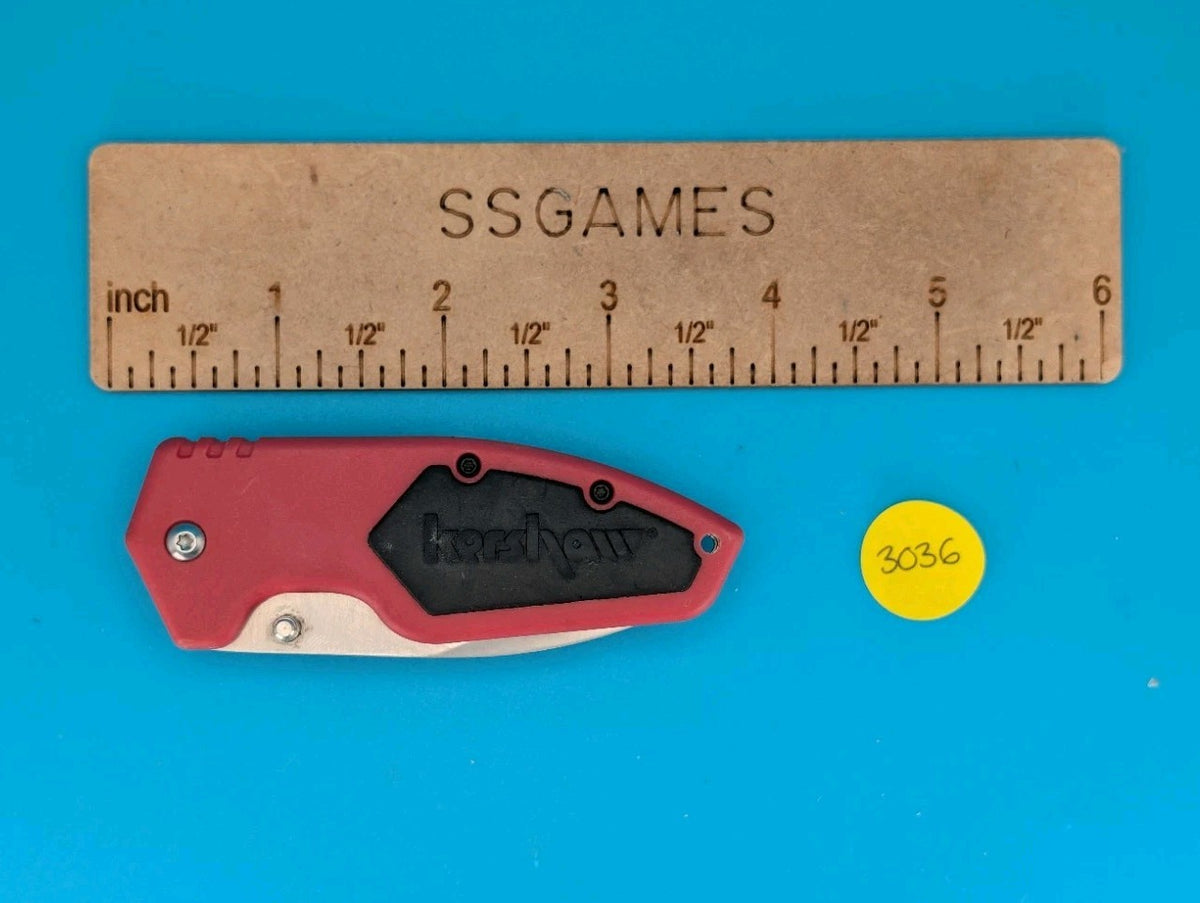 Kershaw 1445 Half Ton LinerLock Red & Black Wrench Clip Pocket Knife!