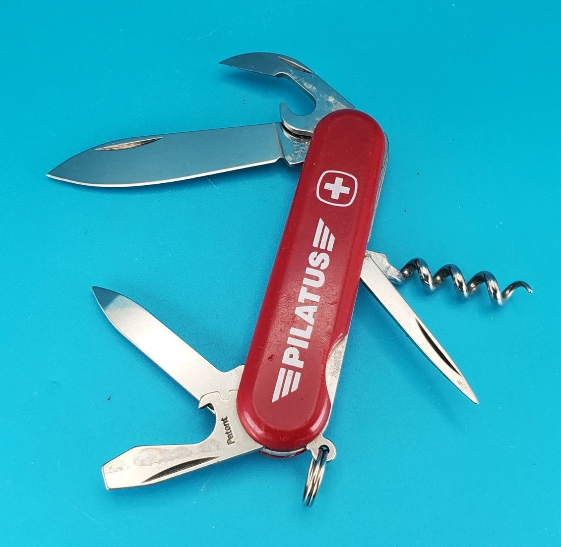 Wenger Commander Red Swiss Army Knife Multi Tool! *PILATUS*