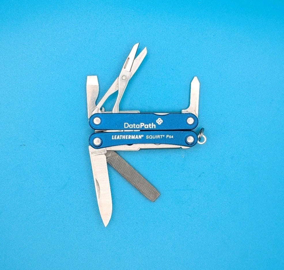 Leatherman SQUIRT PS4 Multi-Tool! BLUE! *broken scissors spring*