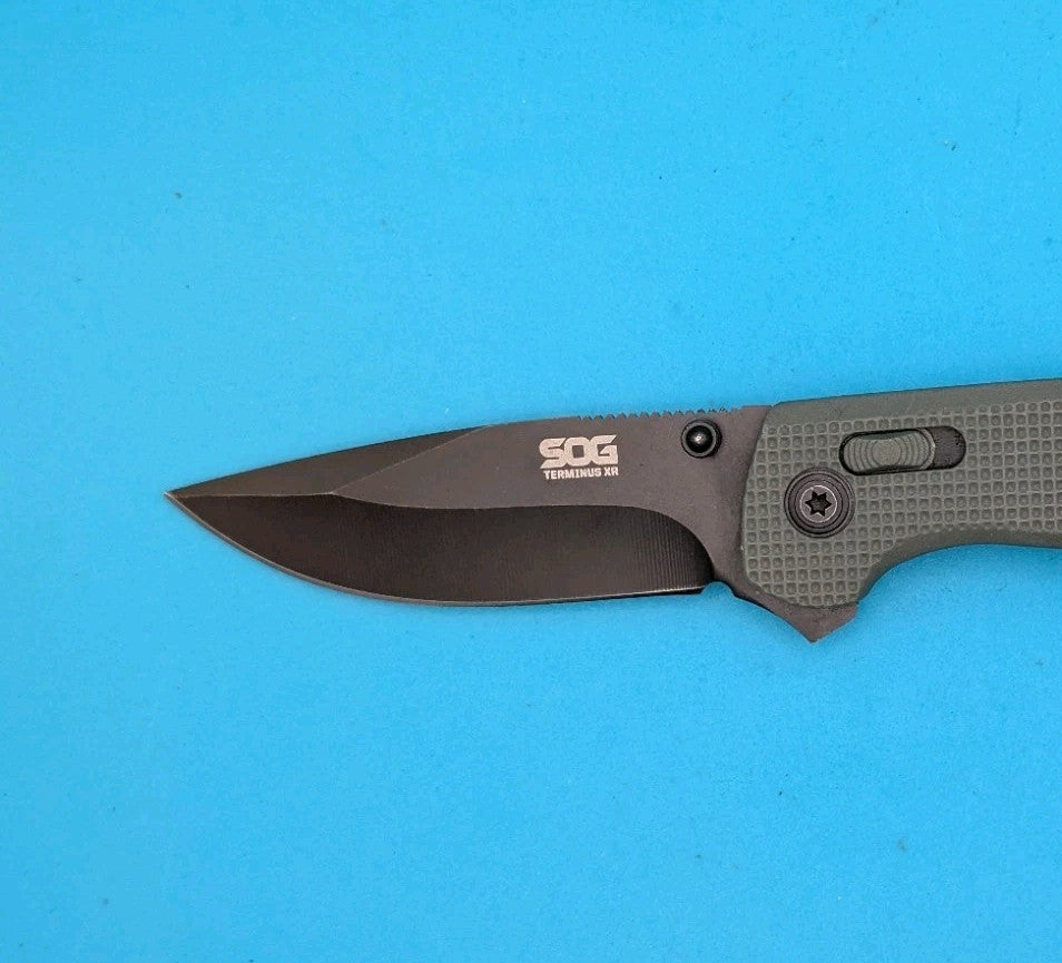 Sog Terminus XR 2.95" D2 Steel Blade Folding Knife! Green! Limited Series!