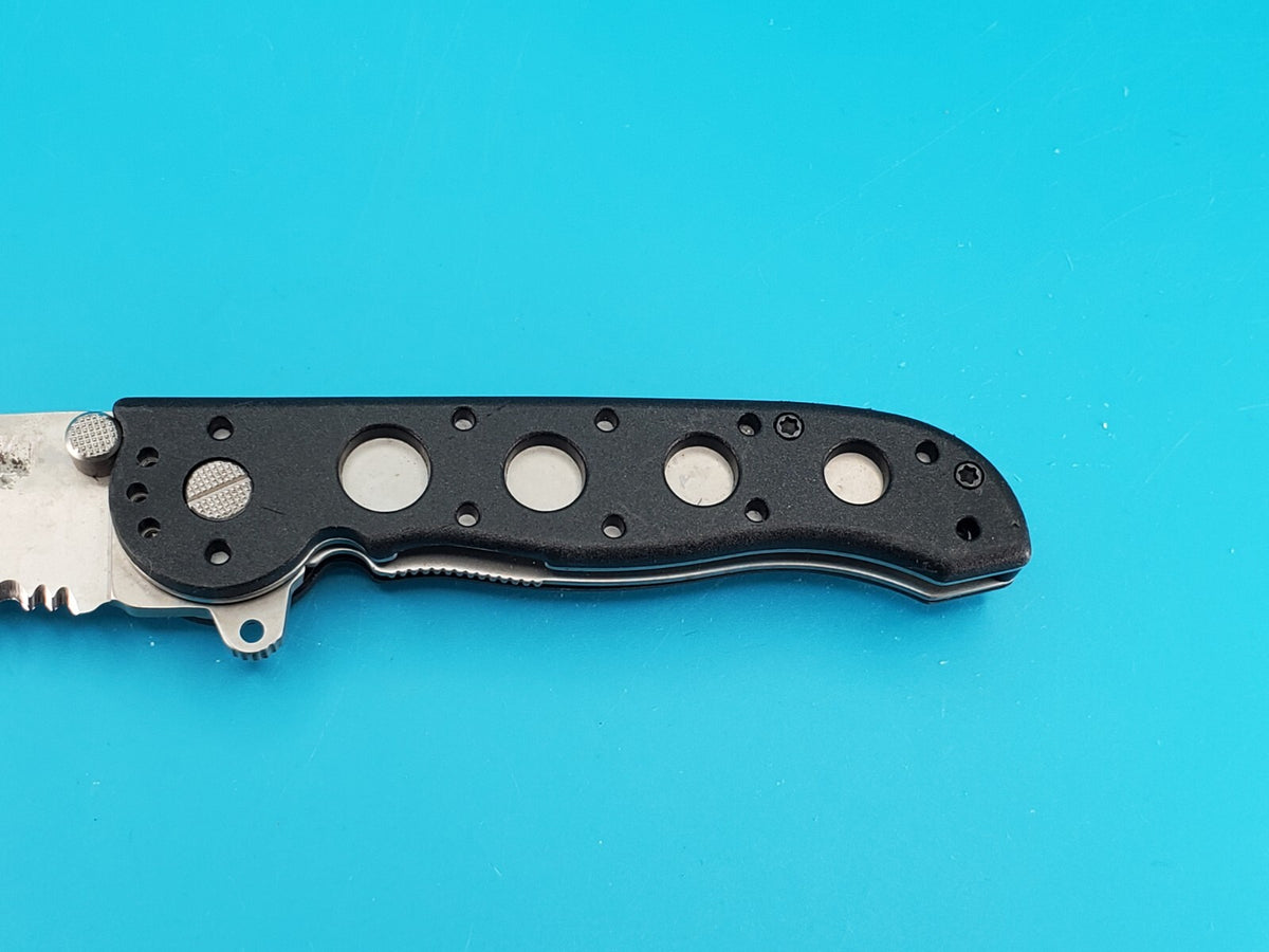 CRKT M16-12Z Black Handle Combo Edge Folding Pocket Knife!