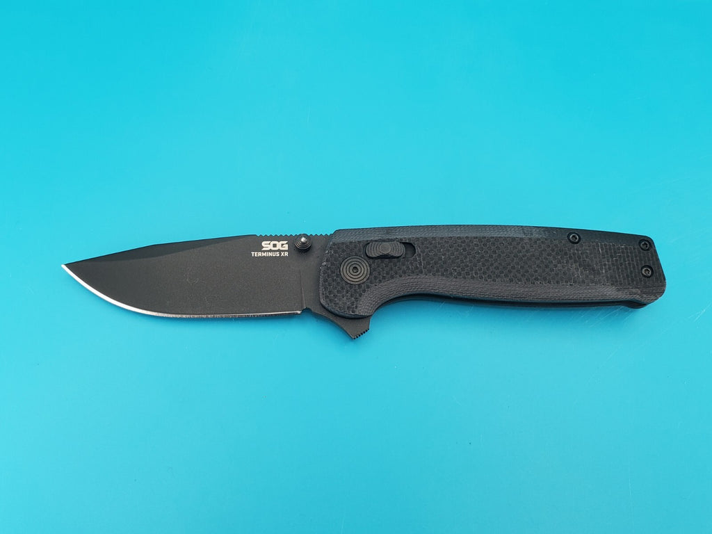 Sog Terminus XR 2.95" D2 Steel Blade Folding Knife! BLACK!