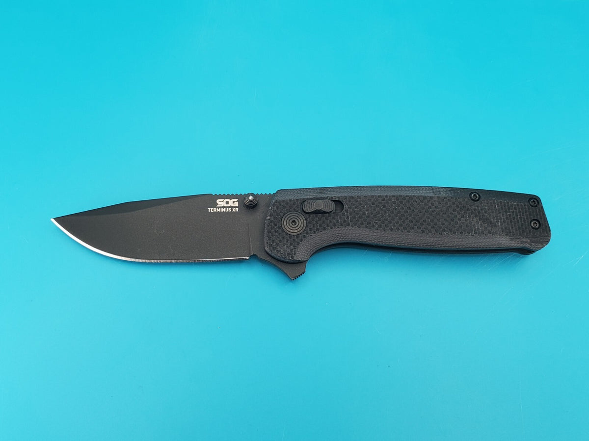 Sog Terminus XR 2.95" D2 Steel Blade Folding Knife! BLACK!