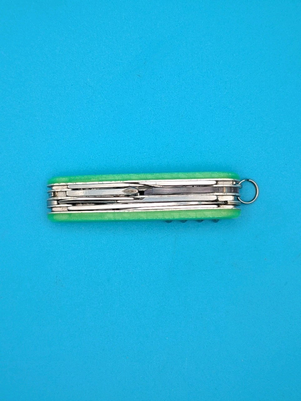 Custom Victorinox Explorer Firefly Green Glow in the Dark Swiss Army Knife! 91mm