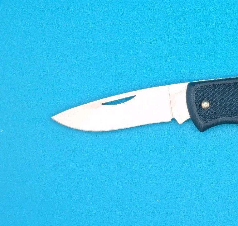 Cutco 1886 Plain Edge Blade USA Lockback Knife! Blue Handle!