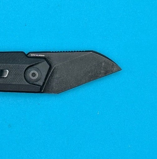 CIVIVI Ki-V Slip Joint Knife C2108B Black Stonewash 9Cr18MoV Blade Black G-10