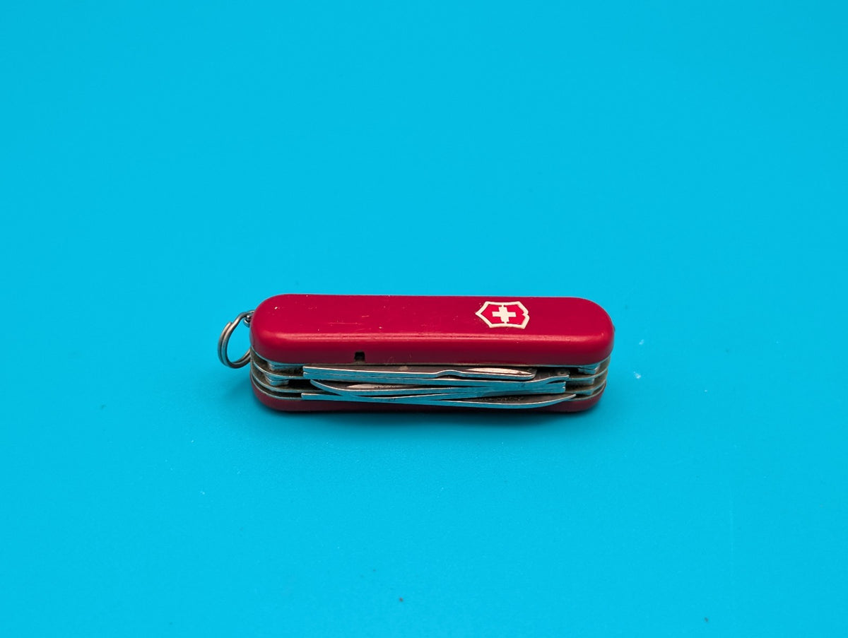 Victorinox Red Midnite Minichamp Red LED + Pen Swiss Army Knife Multi Tool!