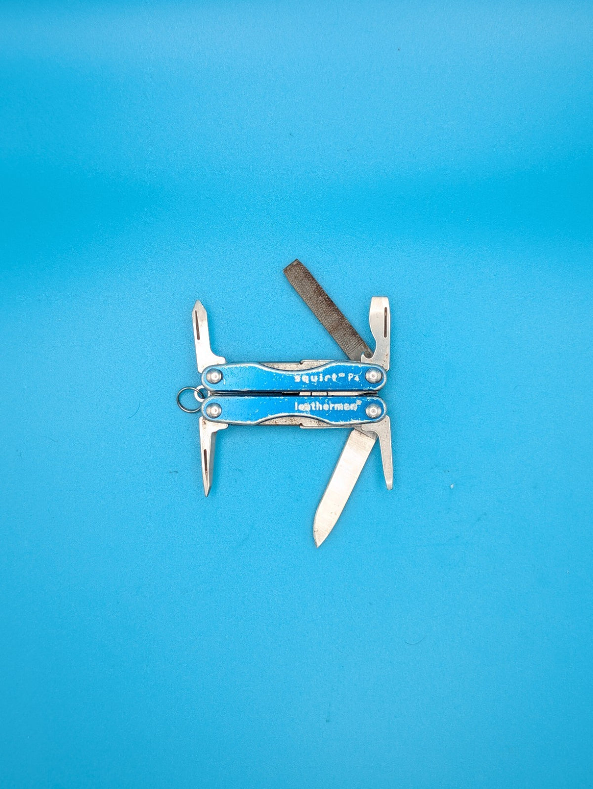Leatherman Squirt P4 Multi-Tool, Key Ring, Retired, Blue