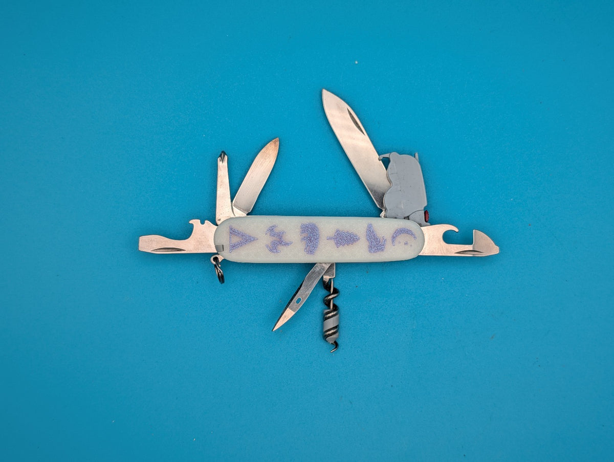 Custom Victorinox Spartan Lite Swiss Army Knife Multi Tool! Glow in the Dark!