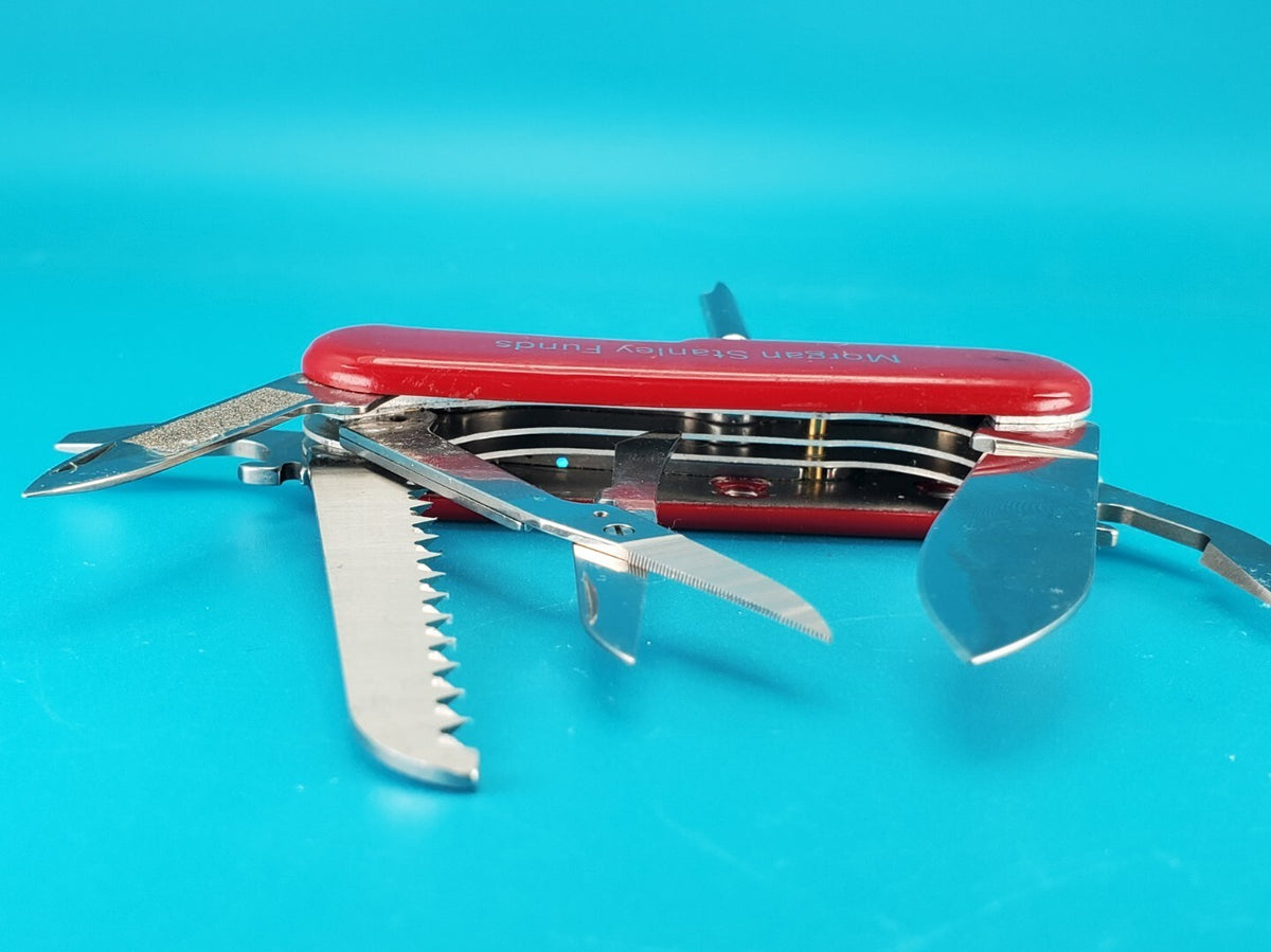 Wenger Handyman Red Swiss Army Knife Multi Tool! *MORGAN STANLEY FUNDS*