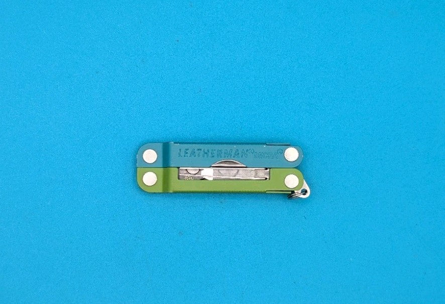 Leatherman Micra Multi-Tool, Knife, Scissors, Key Ring, Teal Twist!