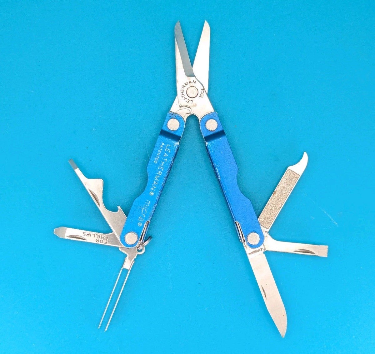 Leatherman Micra Multi-Tool, Knife, Scissors, Key Ring, Blue! *QUALI-PRO*