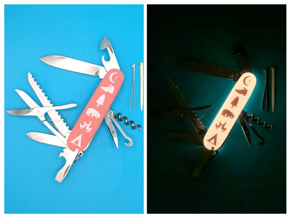 Custom Victorinox Huntsman Glow in the Dark Swiss Army Knife Multi Tool!