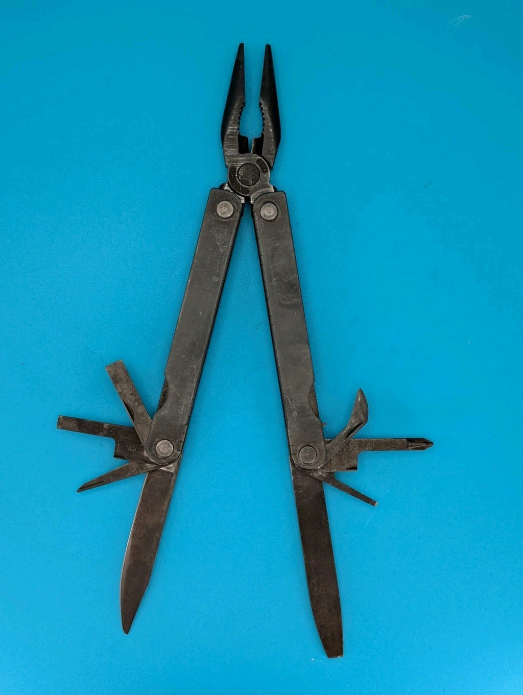 Leatherman PST Black Multi-Tool Leather Sheath Retired Collectible USA