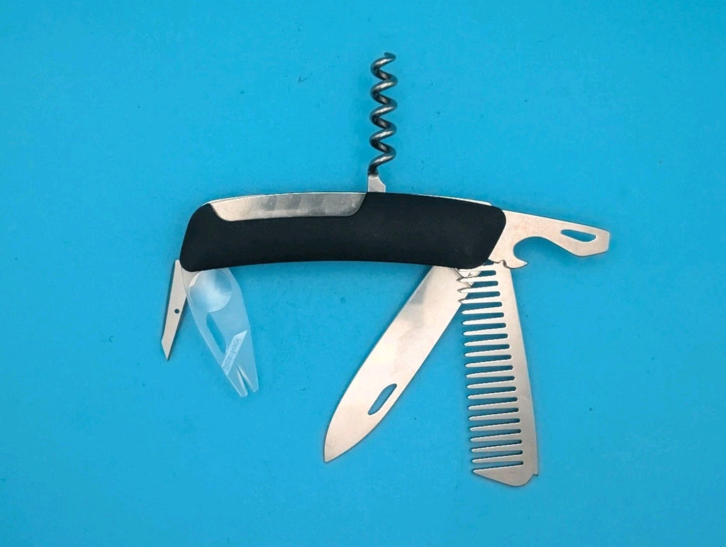 Swiza A20-44 Swiss Pocket Knife Stainless Steel Blades Black Synthetic Handle