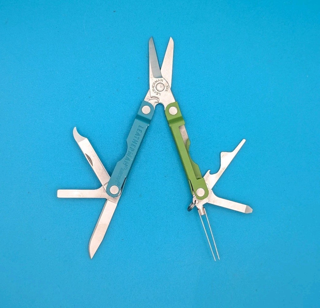 Leatherman Micra Multi-Tool, Knife, Scissors, Key Ring, Teal Twist!