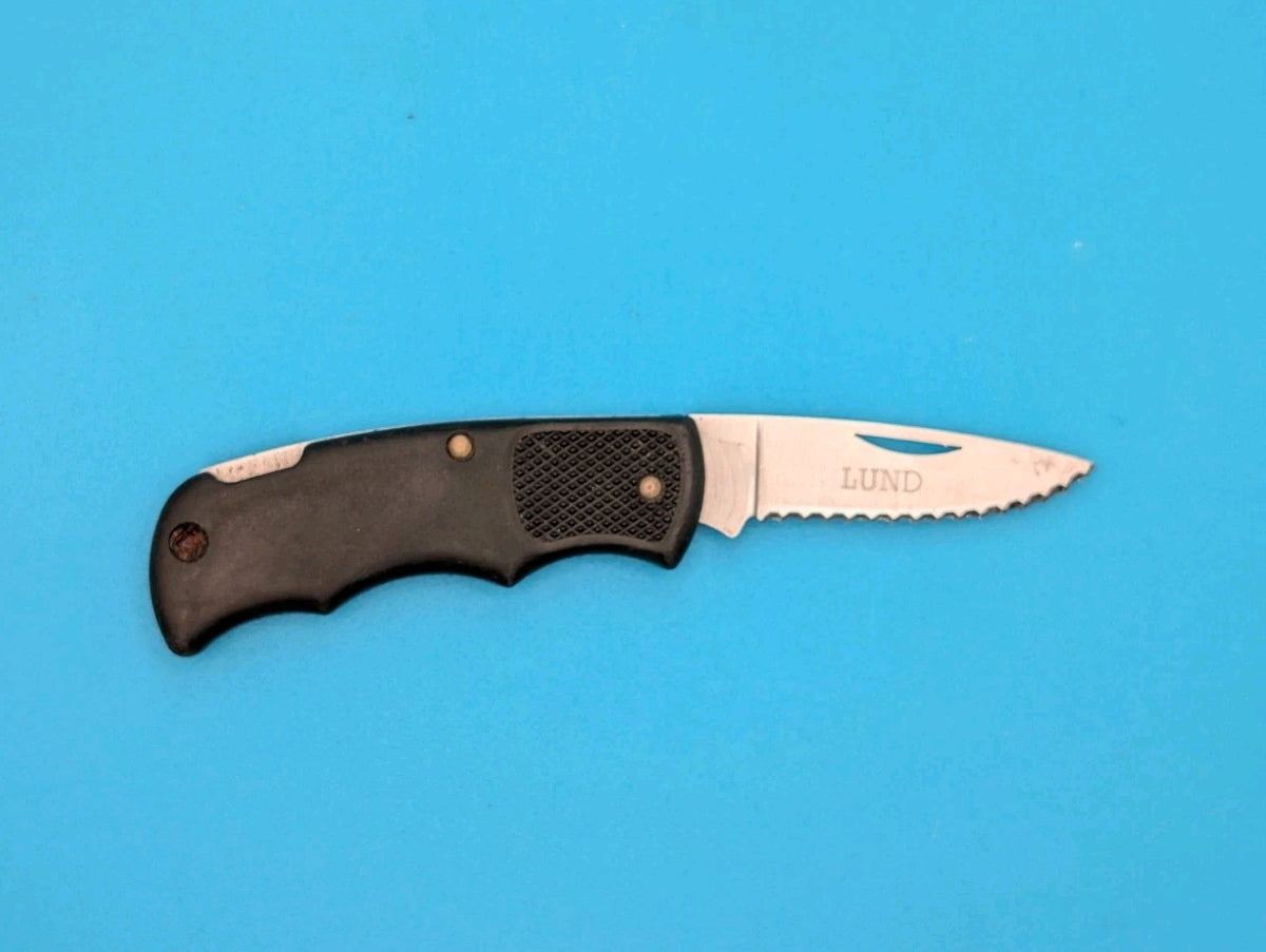Cutco 1886 Serrated Edge Blade USA Lockback Knife! Black Handle! *LUND*