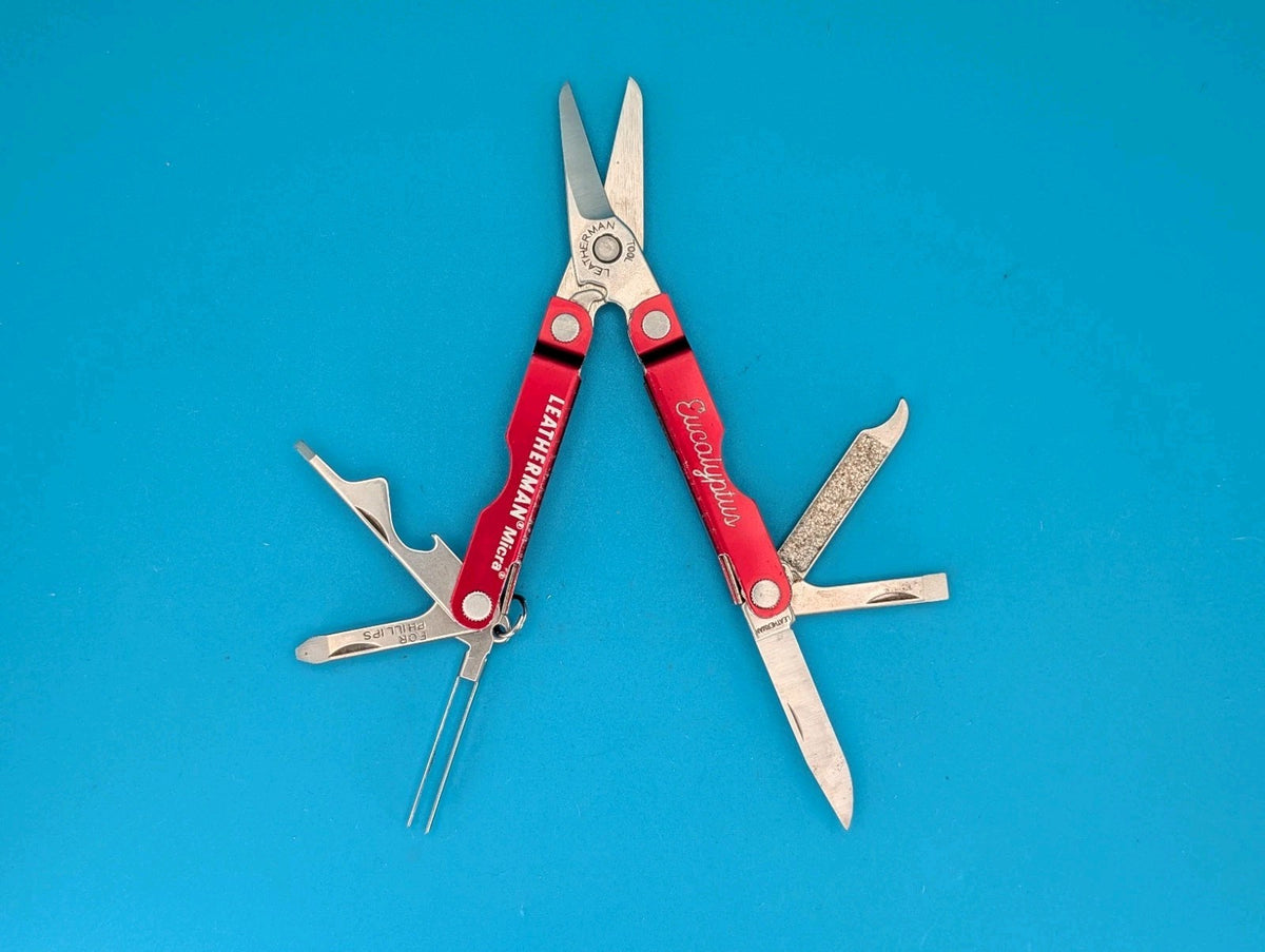 Leatherman Micra Multi-Tool, Knife, Scissors, Key Ring, Red! *EUCALYPTUS*