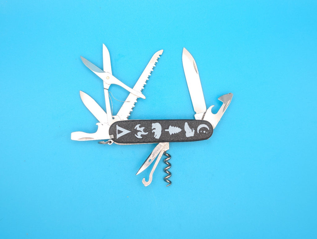 Custom Victorinox Huntsman Black & White Swiss Army Knife Multi Tool!