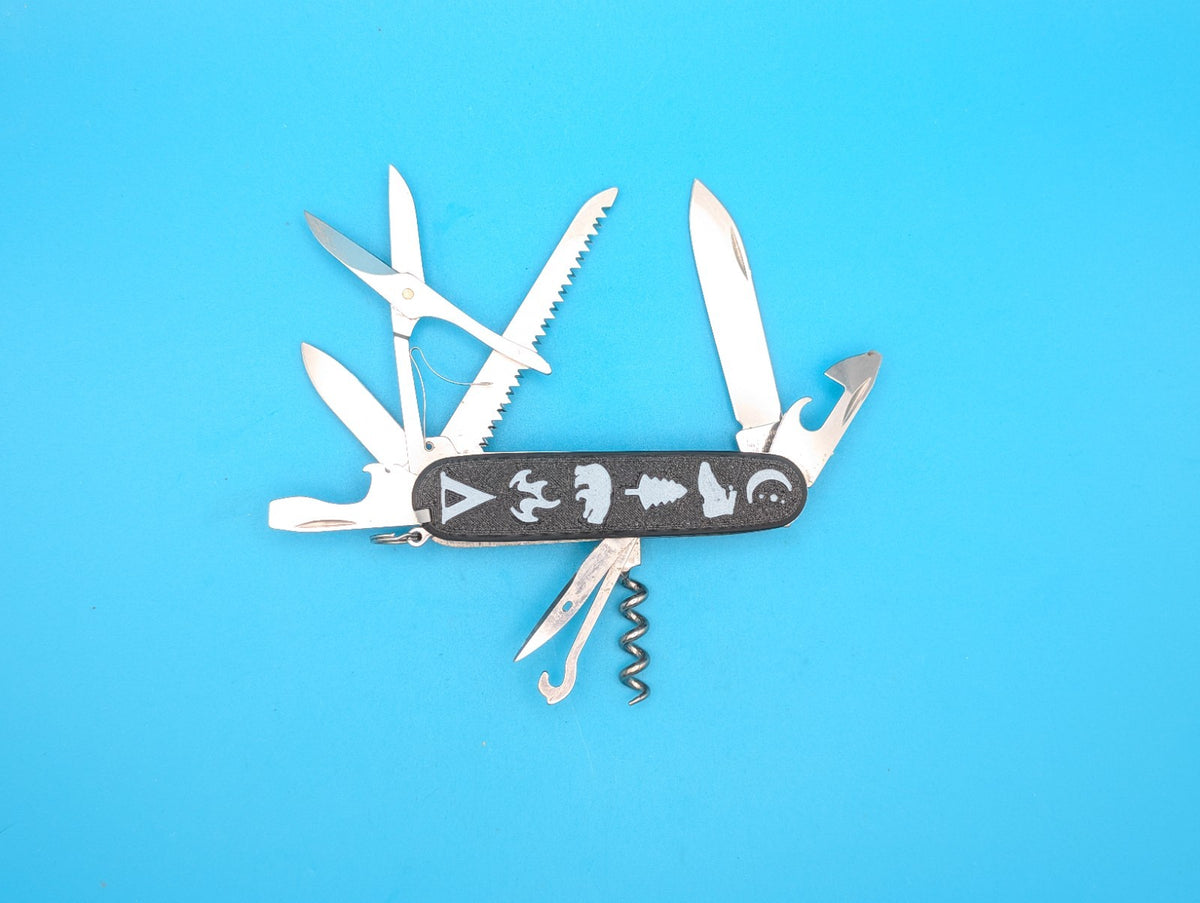 Custom Victorinox Huntsman Black & White Swiss Army Knife Multi Tool!