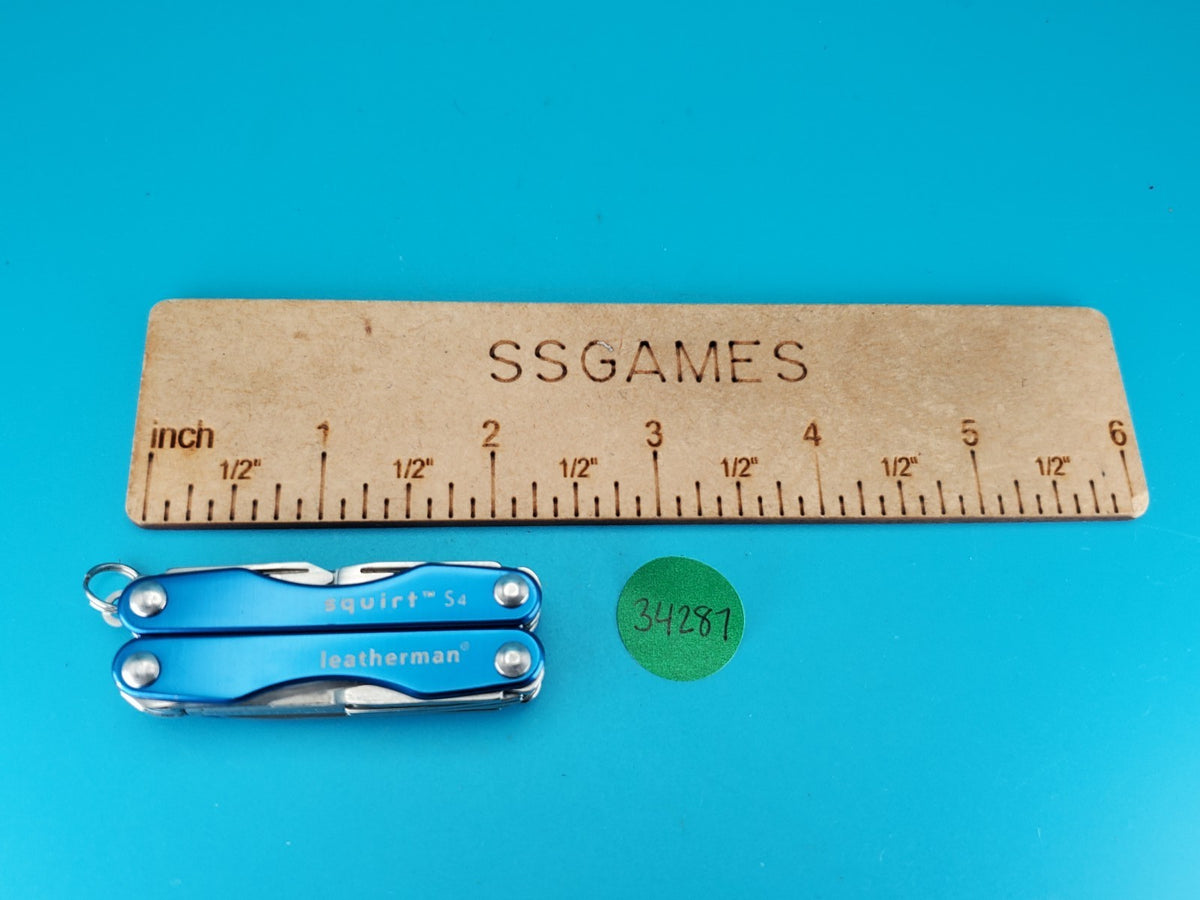 Leatherman Squirt S4 Multi-Tool, Key Ring, Retired, BLUE! CAREFIRST BLUEFUND