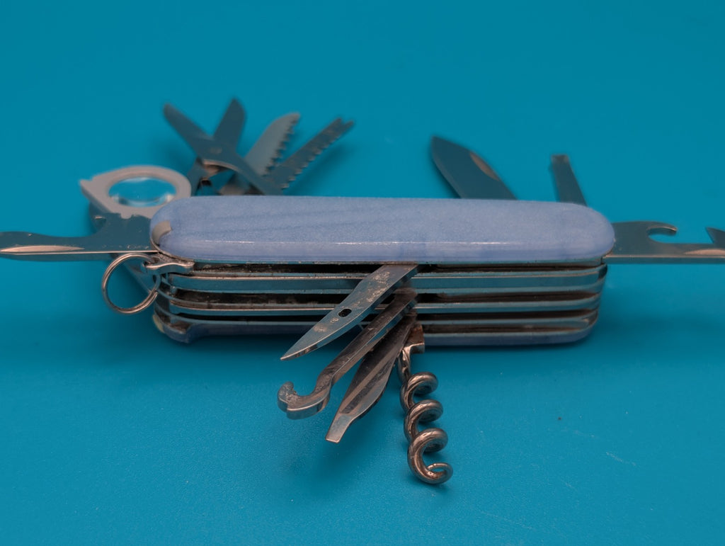 Victorinox Champion Swiss Army Knife Multi Tool! Firefly Blue Glow in the Dark!