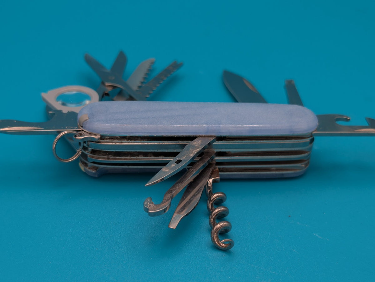 Victorinox Champion Swiss Army Knife Multi Tool! Firefly Blue Glow in the Dark!