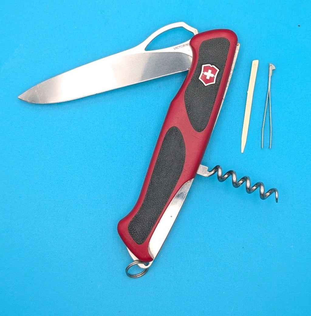Victorinox Rangergrip 63 Black & Red Swiss Army Knife Multi Tool! RARE!